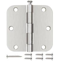 Dobradiças de porta JIW, níquel escovado, 3,5", pacote com 18 parafusos Dobradiças de porta JIW, níquel escovado, 3,5", pacote com 18 parafusos