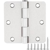 Dobradiças de porta JIW Satin Nickel 8,9 cm, pacote com 12 unidades para frente/interior Dobradiças de porta JIW Satin Nickel 8,9 cm, pacote com 12 unidades para frente/interior