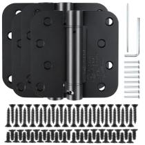 Dobradiças de porta KIW 10 cm x 10 cm Dobradiça de mola com fechamento automático preta Dobradiças de porta KIW 10 cm x 10 cm Dobradiça de mola com fechamento automático preta