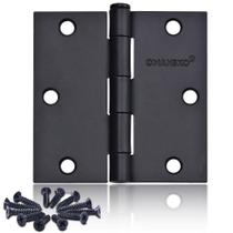 Dobradiças de porta OMANSKO, pacote 18, 3,5 x 3,5 polegadas, pretas para interior Dobradiças de porta OMANSKO, pacote 18, 3,5 x 3,5 polegadas, pretas para interior