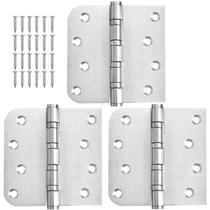 Dobradiças de porta qtanber 304 de aço inoxidável 10 cm x 10 cm, pacote com 3