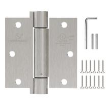 Dobradiças de porta SORGMACH com fechamento automático de 8,9 cm em níquel acetinado, pacote com 3