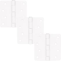 Dobradiças de porta Stone Harbor Hardware, 10 x 10 cm, aço branco, pacote com 3