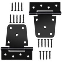 Dobradiças de portão pesadas HTHOOOOOOME 3.5" Black Iron