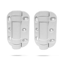Dobradiças de portão Safetech Hardware MegaKlik com fechamento automático brancas Dobradiças de portão Safetech Hardware MegaKlik com fechamento automático brancas
