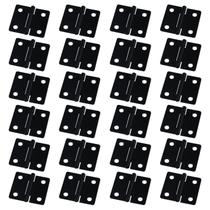 Dobradiças de topo Antrader 24 peças pretas dobráveis de ferro 3,8 x 3,4 cm Dobradiças de topo Antrader 24 peças pretas dobráveis de ferro 3,8 x 3,4 cm