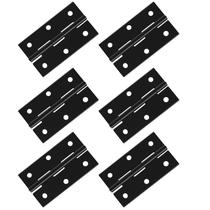 Dobradiças de topo suiwotin 60x37 mm pretas, 6 peças, para porta de armário