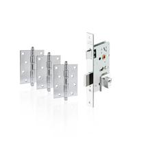 Dobradiças E Fechadura Imab Para Portas Madeira De Abrir