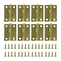 Dobradiças G Dourada Com Parafuso Para Caixas Mdf - 50 Uni Dobradiças G Dourada Com Parafuso Para Caixas Mdf - 50 Uni