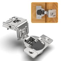 Dobradiças para armário Chibery 4D com fechamento suave 105 níquel acetinado Dobradiças para armário Chibery 4D com fechamento suave 105 níquel acetinado
