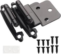 Dobradiças para Armário DecoBasics 3/8" Embutidas Pretas com Fechamento Automático