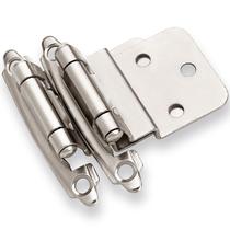 Dobradiças para armário DecoBasics embutidas 3/8" com fechamento automático, níquel Dobradiças para armário DecoBasics embutidas 3/8" com fechamento automático, níquel