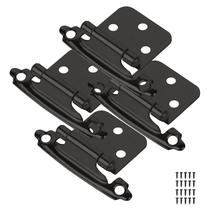 Dobradiças para armário Greoil com fechamento automático, metal preto, pacote com 8 Dobradiças para armário Greoil com fechamento automático, metal preto, pacote com 8