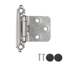 Dobradiças para armário JQK 1/2 polegada níquel acetinado, 10 unidades Dobradiças para armário JQK 1/2 polegada níquel acetinado, 10 unidades