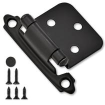 Dobradiças para armário OMANSKO sobreposição 1/2" preto fosco 4 unidades