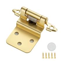 Dobradiças para armário Ravinte Hardware 3/8" em latão acetinado