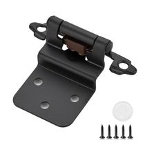 Dobradiças para armário Ravinte Hardware 3/8" preto fosco, pacote com 4 Dobradiças para armário Ravinte Hardware 3/8" preto fosco, pacote com 4