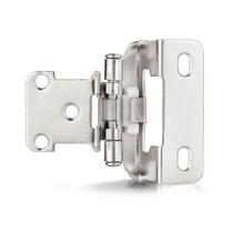 Dobradiças para armário Vallecloud níquel acetinado 1/2" sobreposição, pacote com 4 Dobradiças para armário Vallecloud níquel acetinado 1/2" sobreposição, pacote com 4
