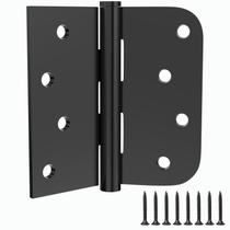 Dobradiças para Porta Htjydt 4" Aço Inoxidável Preto Fosco, Kit com 3 Dobradiças para Porta Htjydt 4" Aço Inoxidável Preto Fosco, Kit com 3
