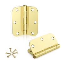 Dobradiças para Porta KNOBWELL 3,5" Latão Polido, Kit com 3