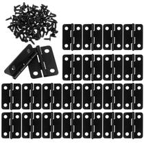 Dobradiças pequenas salbsever 25 x 19 mm, ferro preto, 24 peças Dobradiças pequenas salbsever 25 x 19 mm, ferro preto, 24 peças