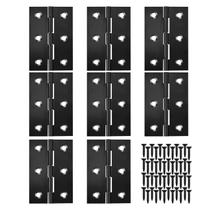Dobradiças QANQIUPLE Black Butt, pacote com 8, 3 polegadas para porta de móveis