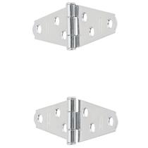 Dobradiças Strap National Hardware N127-365 V280 zincadas, pacote com 2 unidades Dobradiças Strap National Hardware N127-365 V280 zincadas, pacote com 2 unidades