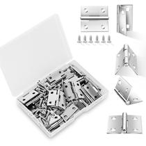 Dobradiças VUTHLRV 14 peças em aço inoxidável 25 x 24 mm, mini kit Dobradiças VUTHLRV 14 peças em aço inoxidável 25 x 24 mm, mini kit