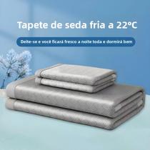 Dobrável ar condicionado esteira de seda macia, 3 peças, dormindo nu, verão