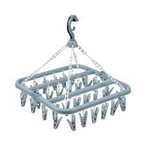 Dobrável Drip Hanger com 32 Clips, Plastic Hanging Drying Rack para roupas, roupas íntimas e meias