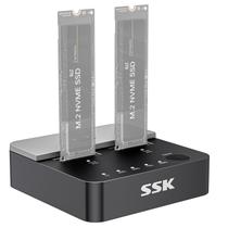 Doca Dupla NVMe SSD SSK M.2 - Clonador de 20 Gbps Doca Dupla NVMe SSD SSK M.2 - Clonador de 20 Gbps