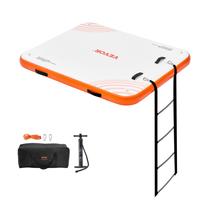 Doca flutuante inflável VEVOR 6 x 5 pés com bolsa de transporte e escada