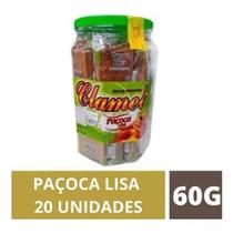 Doce Amendoim Paçoca Lisa Clamel Pote Com 20 Unidades De 60g Doce Amendoim Paçoca Lisa Clamel Pote Com 20 Unidades De 60g