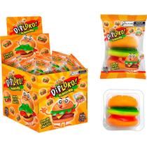 Doce Burguer de Gelatina Sabor TUTTI-FRUTTI Display com 24 Unidades Doce Burguer de Gelatina Sabor TUTTI-FRUTTI Display com 24 Unidades