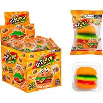 Doce Burguer De Gelatina Sabor Tutti-frutti Display Com 24 Unidades Doce Burguer De Gelatina Sabor Tutti-frutti Display Com 24 Unidades