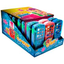 Doce CANDY Phone + Pirulito Sabor Morango Sortido Display com 20 Unidades