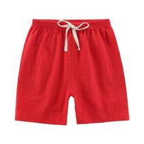 Doce Cor Crianças Verão Praia Shorts Meninos Meninas Algodão Linho Solto Calças Casuais 2-10 Anos