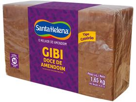 Doce de Amendoim Tablete Santa Helena Gibi - Caseirão 1,65kg Pacote com 30 Unidades
