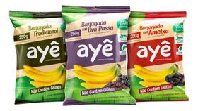 Doce De Banana Natural Sem Açúcar 750g Kit 3 Sabores Ayê