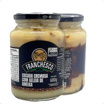 Doce de Cocada Cremosa Com Geleia De Ameixa Caseira 680g Franchesco