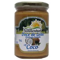 Doce de Leite Cremoso com Coco 420g Fazenda Sonnenhof Doce de Leite Mineiro Minas Gerais Pastoso