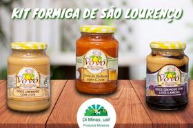 Doce de Leite Puro, com Ameixa e Abóbora com Coco - Kit Formiga de São Lourenço - Di Minas, uai