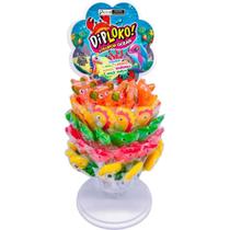 Doce DIP Loko Lollipop Oceano Sortido Display com 60 Unidades