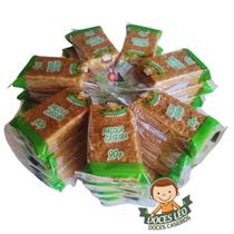 Doce Moído de Amendoim Paçoca Caseira Doces Léo 35 Unidades de 90g Doce Espeto Com 3,150Kg