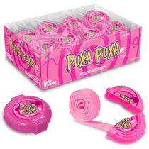 Doce Puxa Puxa Goma de Mascar Sabor Morango Display com 24 Unidades Doce Puxa Puxa Goma de Mascar Sabor Morango Display com 24 Unidades