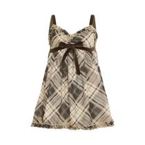 Doce xadrez arco bonito simples camisola vestidos topos moda all-match retro feminino roupas de casa Doce xadrez arco bonito simples camisola vestidos topos moda all-match retro feminino roupas de casa