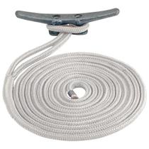 Dock Line Sea-Dog 302110020WH-1 de nylon trançado duplo 3/8 x 20' Dock Line Sea-Dog 302110020WH-1 de nylon trançado duplo 3/8 x 20'
