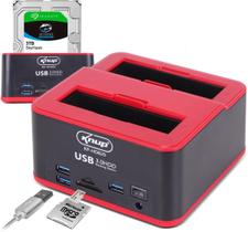 Dock Station 2 HD Sata 2,5 e 3,5 Base Case Entradas 2 USB 3.0 kp-hd820
