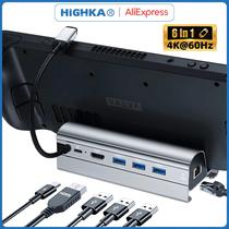 Dock Station 6 em 1 para Steam Deck e ROG Ally - 3 USB 3.0, HDMI 4K 60Hz, Ethernet e PD 60W Dock Station 6 em 1 para Steam Deck e ROG Ally - 3 USB 3.0, HDMI 4K 60Hz, Ethernet e PD 60W