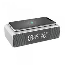 Dock Station Bright Branco Indução Função Radio Relogio 5w